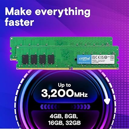 Crucial RAM 8GB DDR4 3200MHz CL22 Desktop Memory CT8G4DFRA32A - Image 3