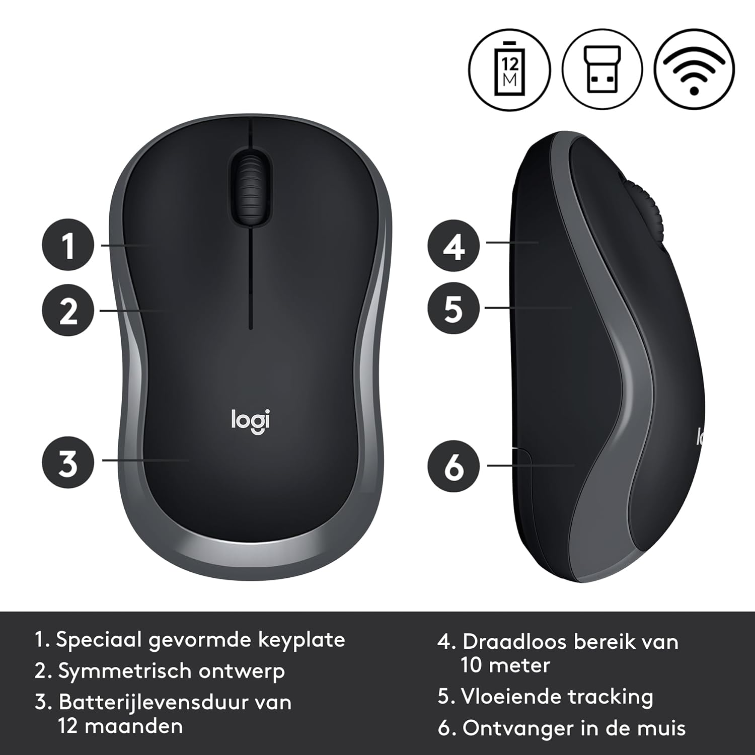 Logitech M185 Wireless USB Mouse - MOUSE by Logitech